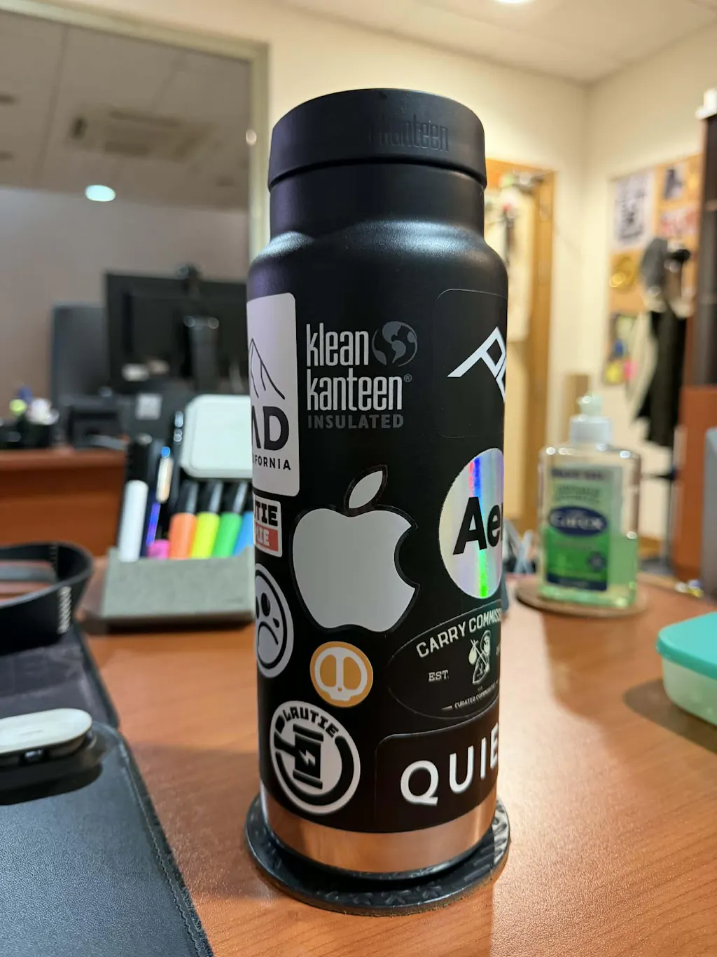 Klean Kanteen 12oz TKWide Insulated Coffee Tumbler with Café Cap - Peach Parf