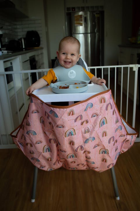 High Chair Food Catcher - Rainbows