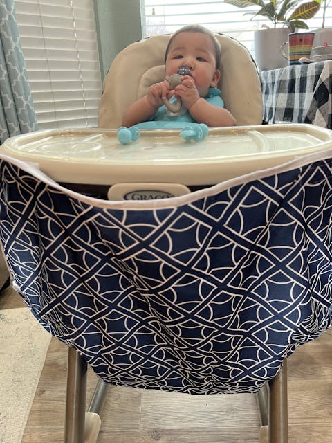 Starting Solids | High Chair Food Catcher & Silicone Feeding Set - Blue