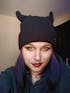 Satin Lined Horned Beanie