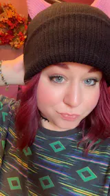 Horned beanie satin lined