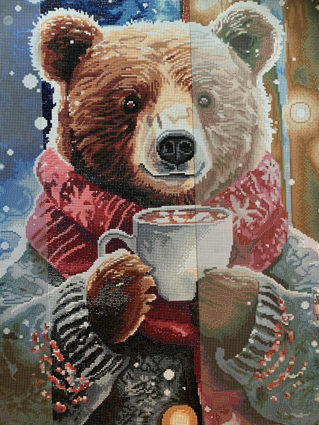 'Cozy Hot Chocolate' by Terra Nord, Diamond Painting Canvas Kit (107)