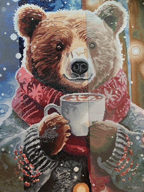 'Cozy Hot Chocolate' by Terra Nord, Diamond Painting Canvas Kit (107)
