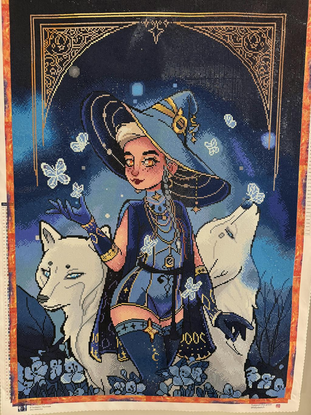 'Alma, the Cosmic Witch' by TalySketch, Diamond Painting Canvas Kit (012)