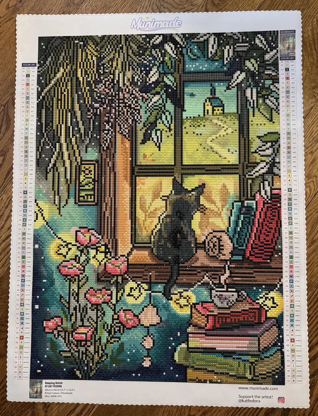 'Keeping Watch' by Kat Fedora, Diamond Painting Canvas Kit (091)