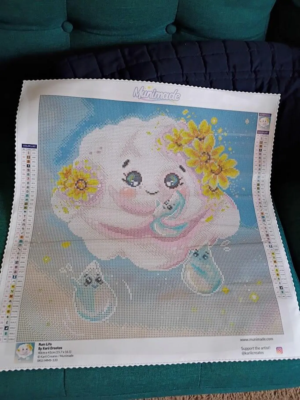 'Mum Life' by Karii Creates, Diamond Painting Canvas Kit (120)