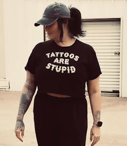 Tattoos Are Stupid Crop Top