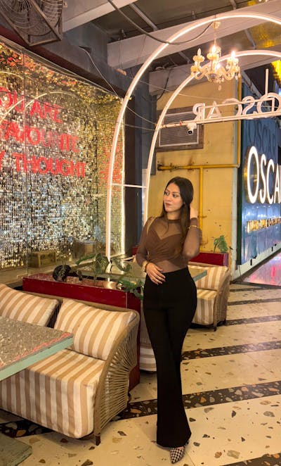 Mesh Crossover Top for Women