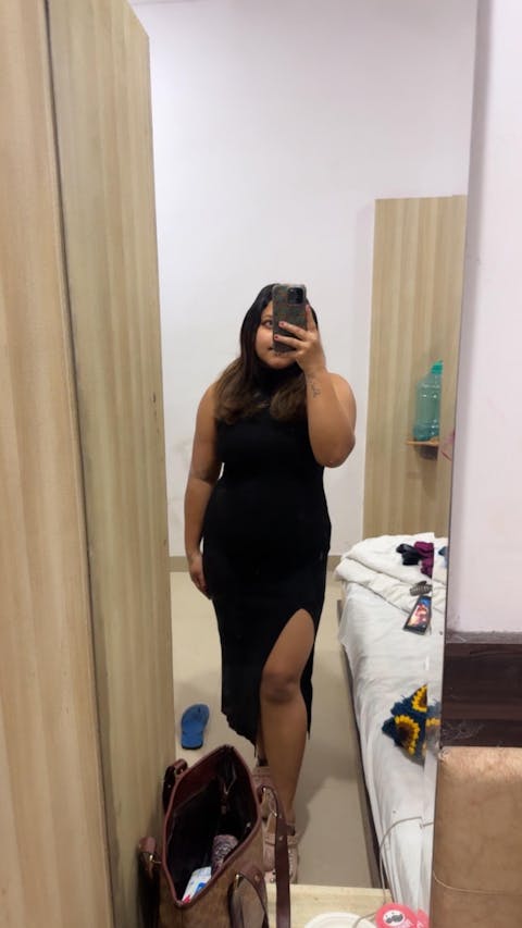 Cut Sleeve High Neck Winter Knitted Midi Dress