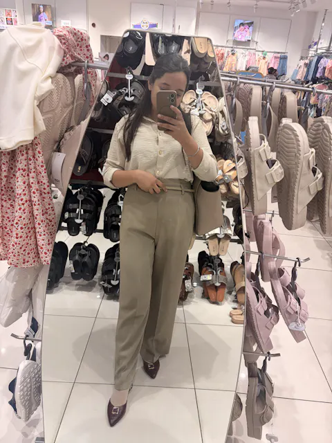 Straight Fit Wide Leg Pants With Belt For Women