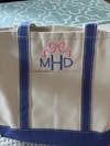Personalized Boat Tote | Boat Tote Bag | School Tote Bag | Embroidered Tote Bag | Beach Boat Tote | Name Tote Bag