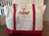 Personalized Boat Bag | Canvas Tote Bag | School Tote Bag | Embroidered Boat Bag | Beach Tote | Name Tote Bag