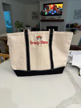 Personalized Boat Bag | Canvas Tote Bag | School Tote Bag | Embroidered Boat Bag | Beach Tote | Name Tote Bag