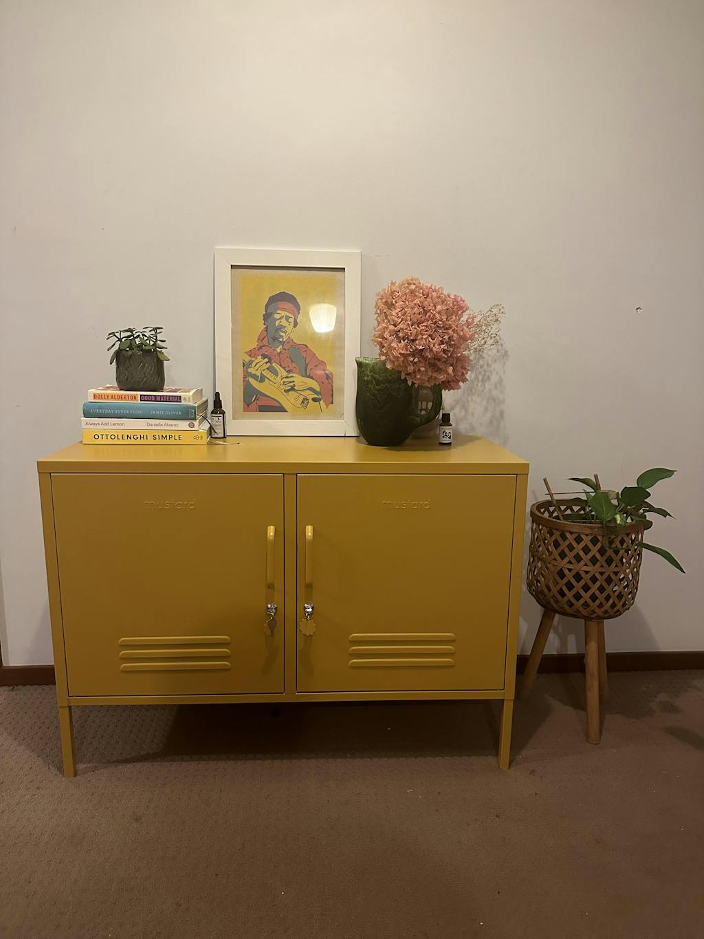 Mustard Made The Lowdown Locker in Mustard Yellow TV Unit