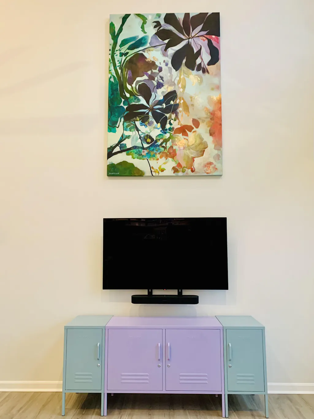 The Lowdown in Lilac • Locker TV Unit • Lavender Locker TV Unit