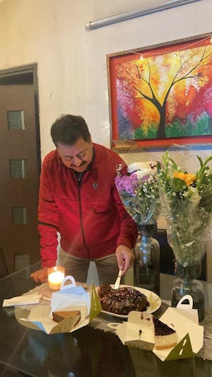 Slate Grey Glass Vase