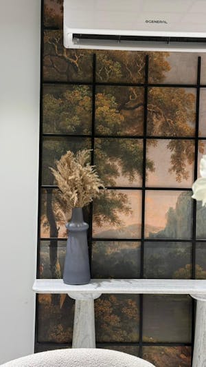 Ridge Frosted Glass Vase