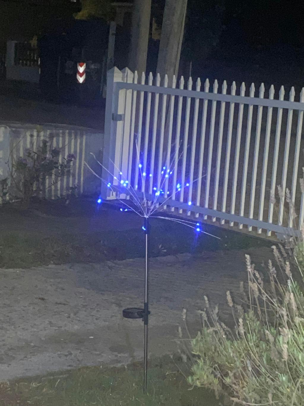 Luz Solar Exterior Decorativa Jardín Efecto Fuegos Artificiales