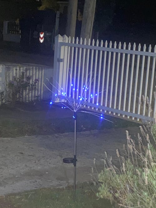 Luz Solar Exterior Decorativa Jardín Efecto Fuegos Artificiales