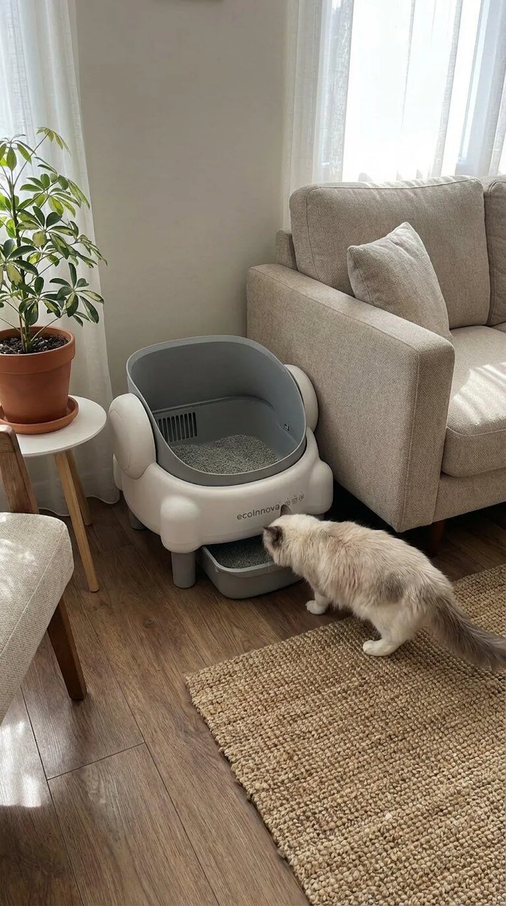 Arenero Gato Automático Autolimpiante Open Top - Ecoinnova