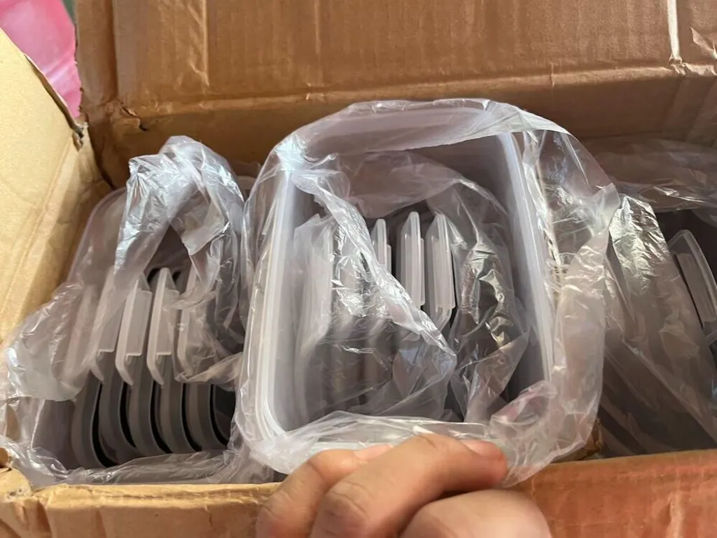 Set 24 contenedores plásticos con tapa - muymo hogar