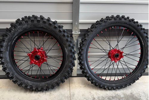 21" 17" Front & 18" 19" 17" Rear Spoked Wheel Rim Hub Set for Honda CRF250R 2014-2025 / CRF450R 2013-2025 / CRF250RX 2019-2025 / CRF450RX 2017-2025