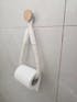 Boho Rope Toilet Paper Holder – Nail-Free Wall Mounted Handtowel Rack for Bathroom Storage & Decor