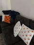 Ghost & Pumpkin Plush Faux Fur Pillow Cover – 18x18” Halloween & Fall Decor for Sofa or Bed