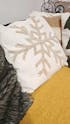 Winter & Christmas Embroidered Tufted Pillow Cover
