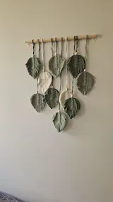 Handwoven Macrame Leaf Wall Hanging