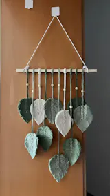 Handwoven Macrame Leaf Wall Hanging
