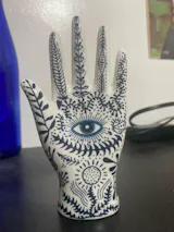 Ceramic Evil Eye Hand Jewelry Holder