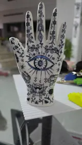 Ceramic Evil Eye Hand Jewelry Holder