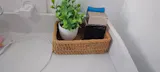 Handwoven Rectangular Rattan Wicker Basket