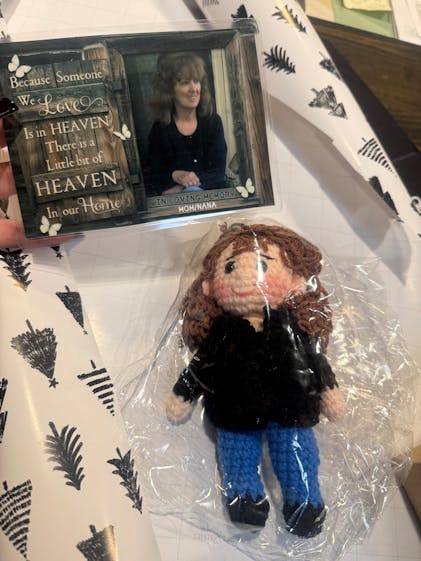 Personalized Ornament Crochet Doll with Photo Card 