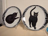 Vintage Wall Plate – Black Cat ‘Happy Welcome’ from the On Quiet Paws Series by Hans Ruttimann | 1995