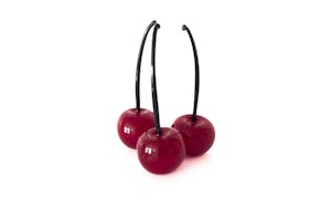 Murano Glass Cherries, Lifelike, Sets of 3 or 5, Made in Italy