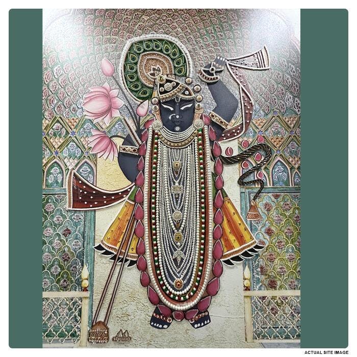 Shrinathji At Nathdwara: Pichwai Wallpaper For Mandir Inspired By Nathdwara Temple