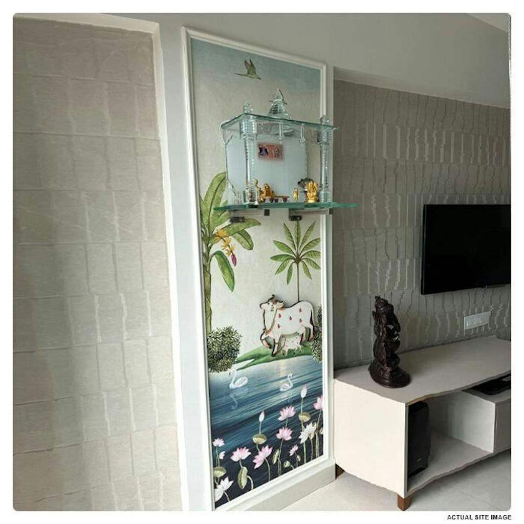 Vrindavan At Night: Pichwai Moonlit Wallpaper With Lake, Lotus And Cows