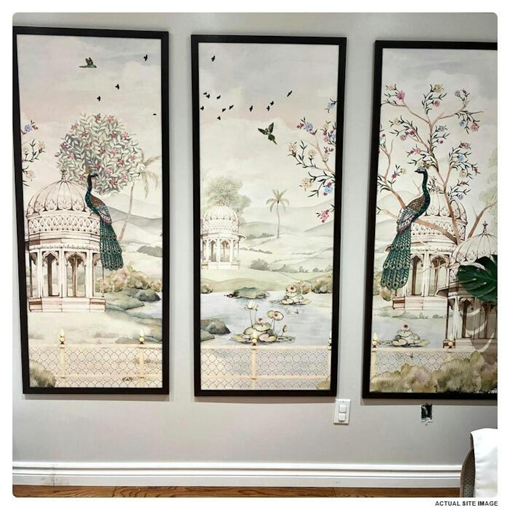 Heer Ranjha: Indian Palace With Peacock Wallpaper