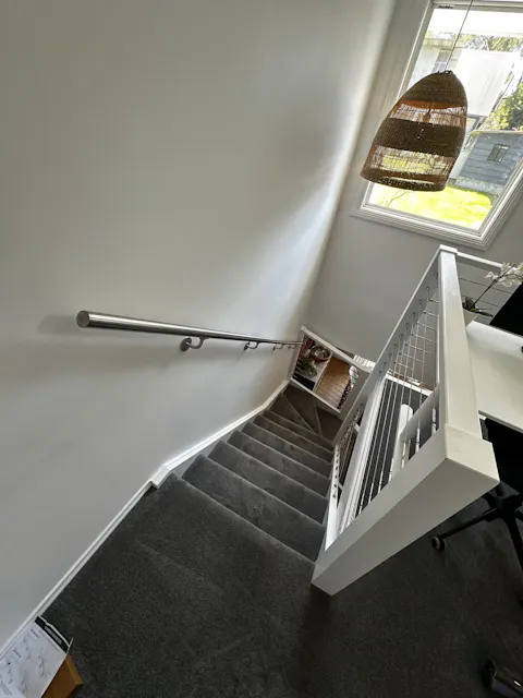 Custom Brushed Stainless Steel Handrail Kit (with End Caps)