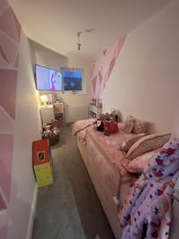 Small Cubic Headboard Ottoman Storage Bed