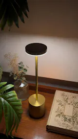 Rechargeable LED Table Lamp 12-hr Battery  – Premium Metal Finish
