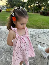 Esmé Linen Dress - Pink/Red