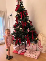 Esmé Linen Romper - Pink/Red