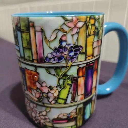 Floral Bookshelf - Gift For You, Book Lovers, Family Members - Personalized Accent Mug