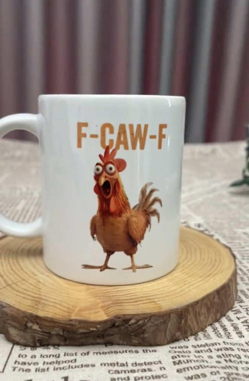 F-Caw-F Crow Joke - Funny Mug - Gift For Family Members, Coworkers, Friends - Personalized Mug