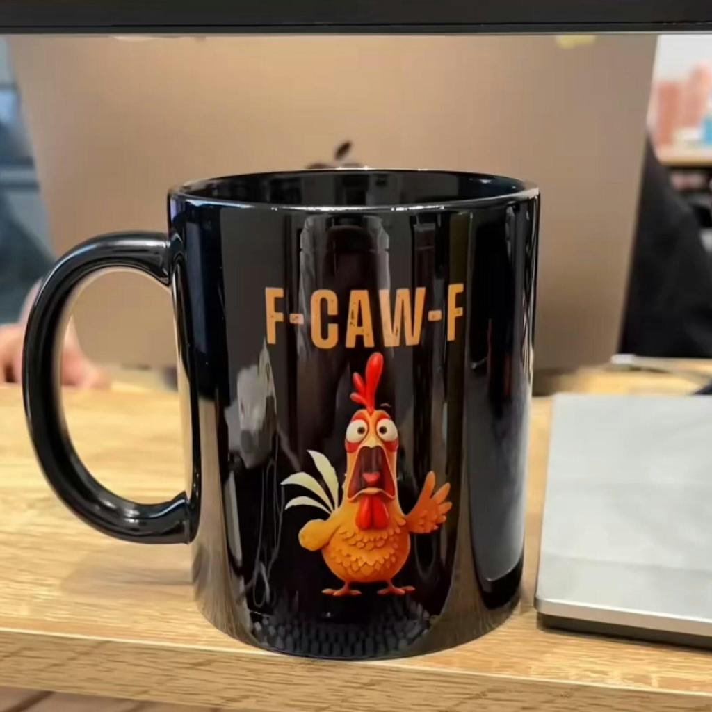F-Caw-F Crow Joke - Funny Mug - Gift For Family Members, Coworkers, Friends - Personalized Mug