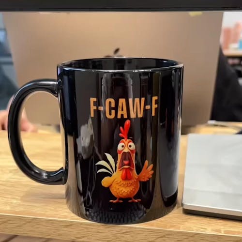 F-Caw-F Crow Joke - Funny Mug - Gift For Family Members, Coworkers, Friends - Personalized Mug