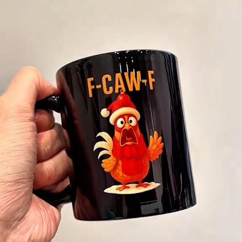 Funny Mug - F-Caw-F Crow Joke - Gift For Family Members, Coworkers, Friends - Personalized Mug